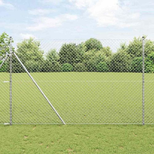 Zaun Silber 10 x 1.5 m Galvanisierter Stahl