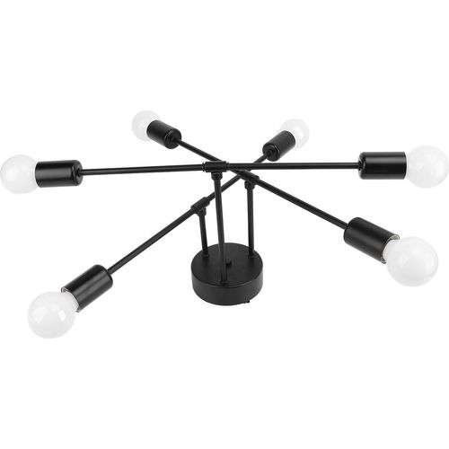 LED Flush Mount Deckenleuchte Eisen Kunst Modern 6 Licht E26 Glühbirnen Kronleuchter für Schlafzimmer Küche Büro