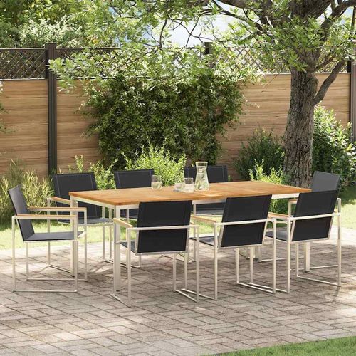 Garten Essgruppe 9 pcs Massivholz Teak