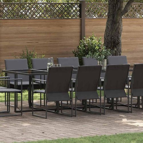 Garten Essgruppe 15 pcs Schwarz Stahl