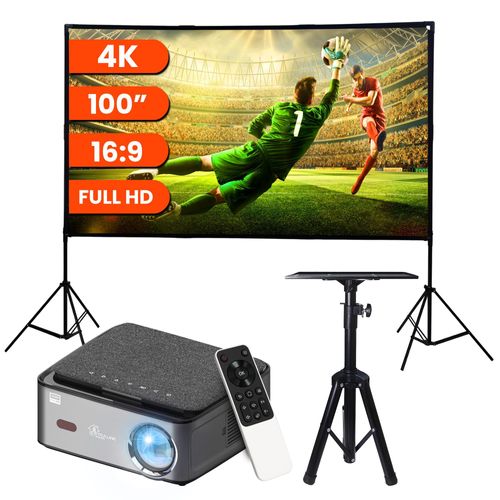 Extralink Projektor 1080p 450 ANSI + Leinwand 100