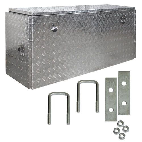 Truckbox Box Werkzeugkiste Anhängerbox Alubox Deichselbox Aluminium P801 inkl. Montagesatz Trucky