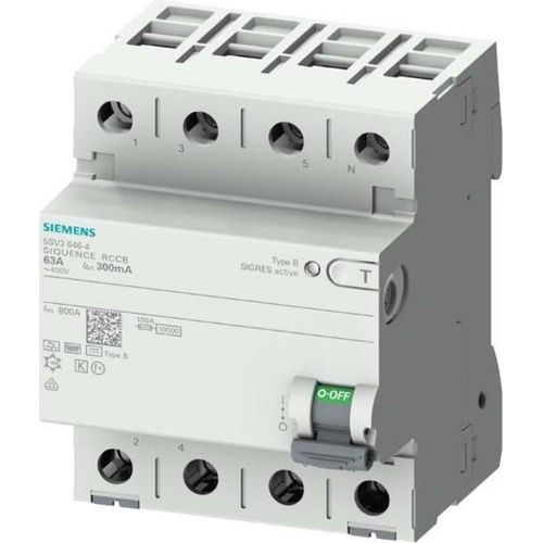 Siemens 5SV36444 FI-Schutzschalter 4polig 40 A 0.3 A 400 V (5SV36444)
