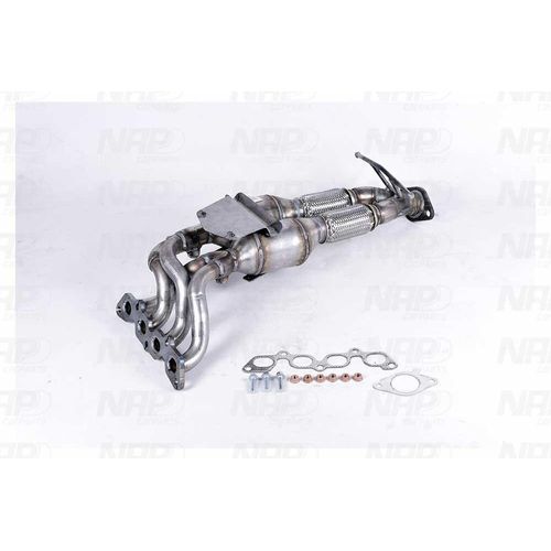 Katalysator NAP-carPARTS Vorne von NAP mit Anbaumaterial (CAK10282) Katalysator Abgasanlage Hauptkatalysator, Hauptkatalysator, Hauptkat, Kat