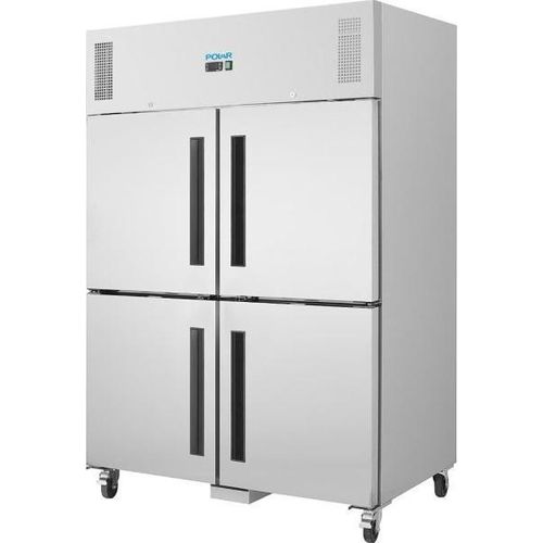 Polar Serie G Gefrierschrank Edelstahl mit geteilten Türen 1200L