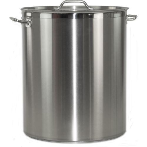 Kochtopf aus Edelstahl mit Randverstärkung und Deckel Ø50cm H60cm 117,8Liter