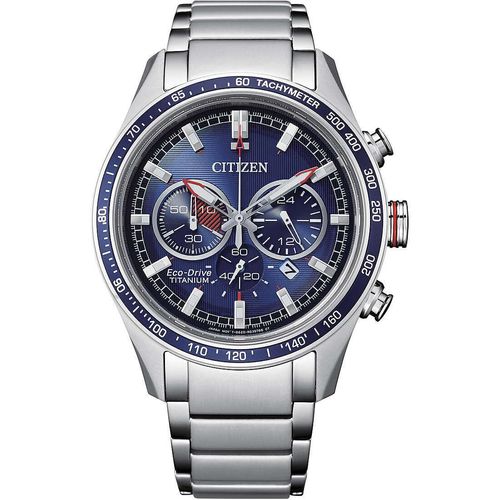 Chronograph Citizen Versilbert/Stahl Kollektion Super Titanio - mann