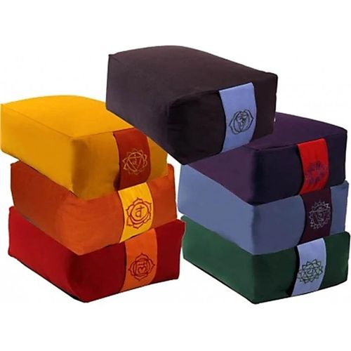 Meditationskissen/Bolster 7 Chakren SET -- 38x28x12 cm