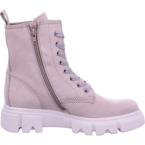 Gabor Shoes Schnürstiefel Beige Veloursleder Größe: 41 Normal Image