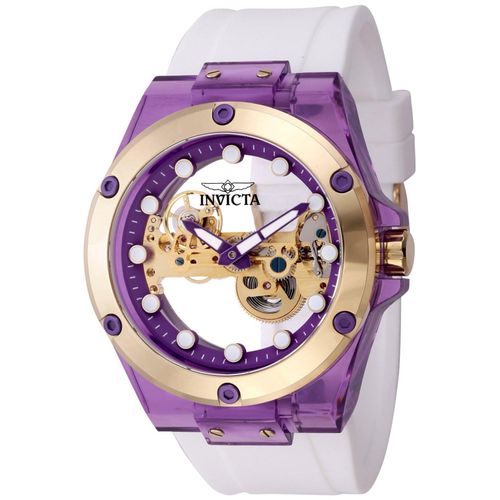 Invicta Speedway 44397 Herren uhr - Wasserdicht - Analog - Mechanischen Uhrwerk - Edelstahl mit lila zifferblat - 48mm