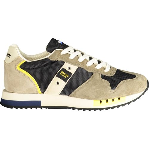 Grüner Herrensportschuh mit Schnürsenkeln und Kontrastdetails, Größe: 44 Farbe: Verde