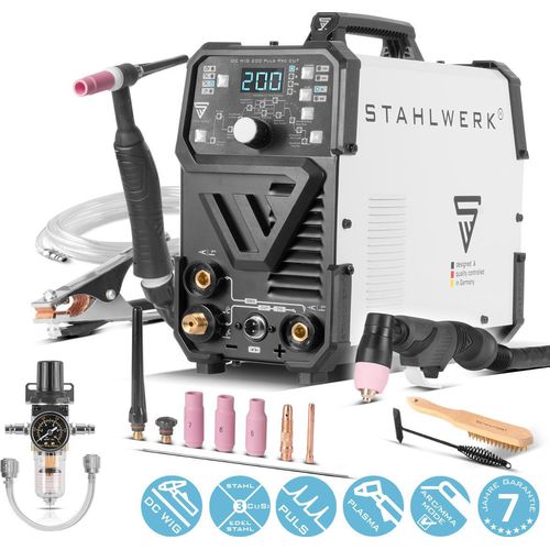 STAHLWERK Kombi-Schweißgerät DC WIG 200 Puls Pro CUT 4-in-1