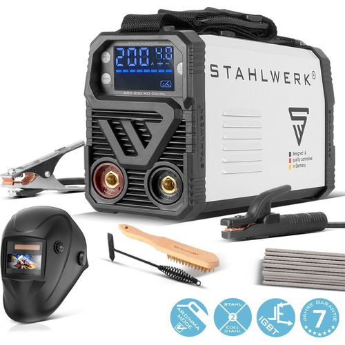 STAHLWERK Schweißgerät ARC 200 MD Digital Vollausstattung - Inverter 200 Ampere