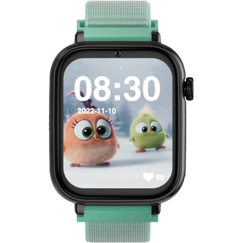 SaveWatch+ Kinder Smartwatch: Mint Textilarmband & Schwarzes Aluminiumgehäuse – Stilvolle Sicherheit für Kinder