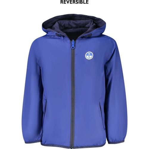 North Sails Wendejacke mit Kapuze und Taschen, Blau, Jungen, Kinderbekleidung : Größe - 14A Größe: 14A