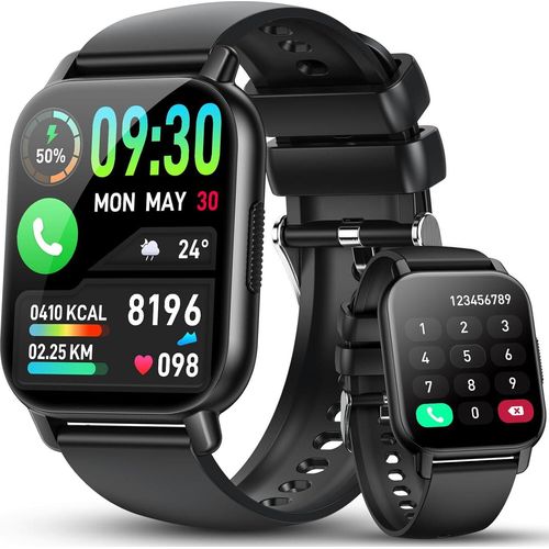 Fur Damen Herren Smartwatch mit Telefonfunktion Pulsmesser/Schlafmonitor, IP68 wasserdichte Fitness Informationserinnerung , 112+ Sportmodi, Sport