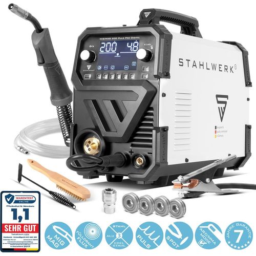 STAHLWERK Schutzgas-Schweißgerät MIG MAG 200 Spot Puls Pro Digital IGBT 200 A