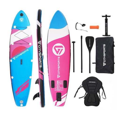Stand Up Paddle Set 320x80x15 cm Belastbar bis 160kg SUP-Paddel Aufblasbar Stabil Leicht Komplett Set Tragetasche Paddel