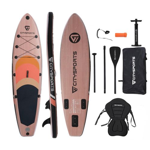 Stand Up Paddle Set 320x80x15 cm Belastbar bis 160kg SUP-Paddel Aufblasbar Stabil Leicht Komplett Set Tragetasche Paddel