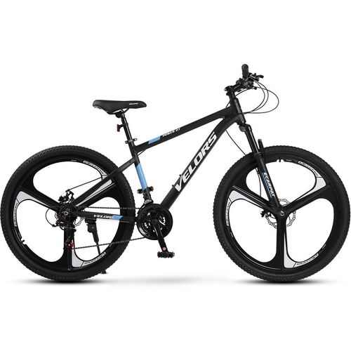 AIORBER MTB Hardtail 27,5 Zoll Aluminium, Shimano 21 Gang, Federgabel, Scheibenbremsen, vormontiert, Unisex Mountainbike, Schwarz