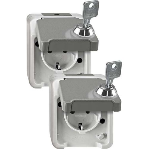 Merten SCHUKO-Steckdose lichtgrau MEG2418-8029 (MEG2418-8029)