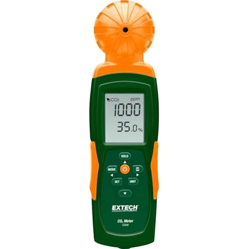 Extech Kohlendioxid-Messgerät CO240 0 bis 9999 ppm mit Temperaturmessfunktion, mit USB-Schnittstelle, mit Datenloggerfun (CO240)