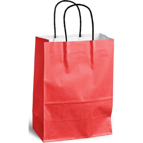 MAILmedia Papier-Tragetasche mit Kordel 3,5 Liter rot 300 Stück