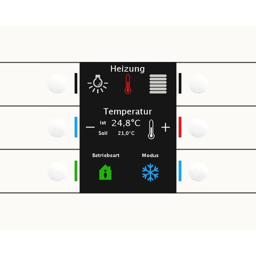 MDT BE-TAS86T.02 Taster Smart 86 mit Farbdisplay und Temperatursensor Rws glä (BE-TAS86T.02)