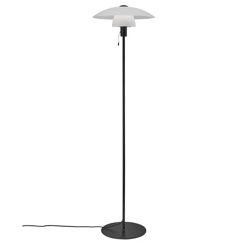 Verona Stehlampe Leselampe Ø 40 cm Opalweiß / Schwarz