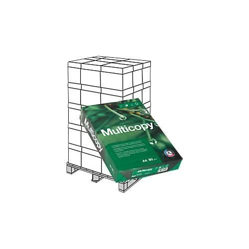 Kopierpapier Multicopy, DIN A4, 80 g/m², hochweiß, 1 Palette = 200 x 500 Blatt