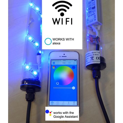 3795 SMART LED Gabionen Leuchte Lampe 1,40m RGB + warm weiß APP Steuerung