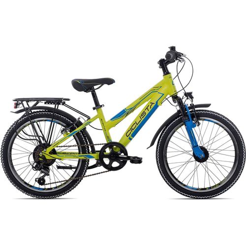 Ciclista Adventure 20 Trapez sportliches Kinderfahrrad mit Gepäckträger 20 Zoll Gelb 29 cm