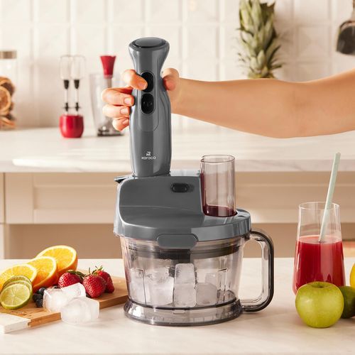 Karaca Küchenmaschine Pro-Multimax 6 in 1 Mehrzweck Küchenmaschine Zerkleinerer Küchenroboter Spacegrau 2000W