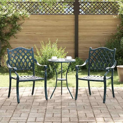 Gartenstuhl 2 pcs Grün 55 x 56,5 x 91cm Aluminium