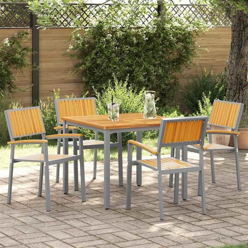 Gartenstuhl 4 pcs Braun 56 x 57 x 87cm Massivholz Akazie