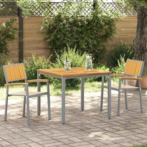 Gartenstuhl 2 pcs Braun 56 x 57 x 87cm Massivholz Akazie