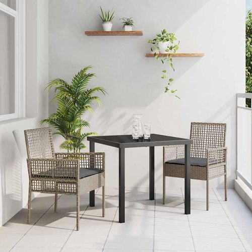 Gartenstuhl 2 pcs Grau 53 x 60 x 85 cm Poly-Rattan