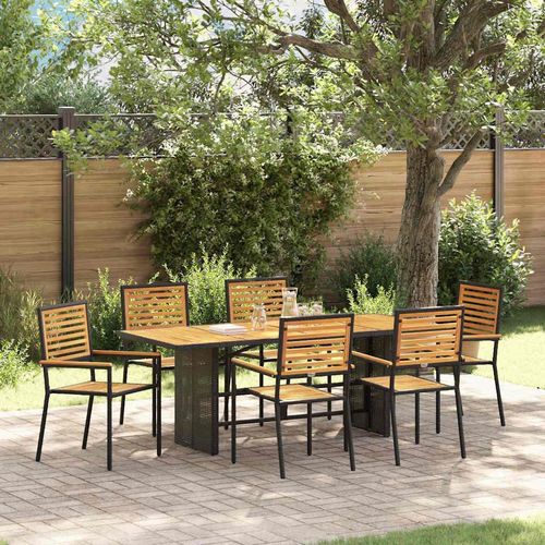Garten Essgruppe 5 pcs Schwarz 190 x 80 x 75 cm Poly-Rattan