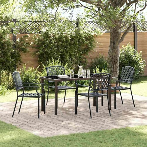 Garten Essgruppe 5 pcs Anthrazit Stahl