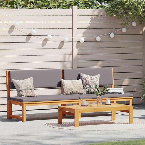 Sonnenliege 1-Person Braun 200 x 57 x 75cm Massivholz Akazie