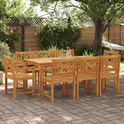 Garten Essset 9 pcs Braun 180 x 90 x 75 cm Massivholz