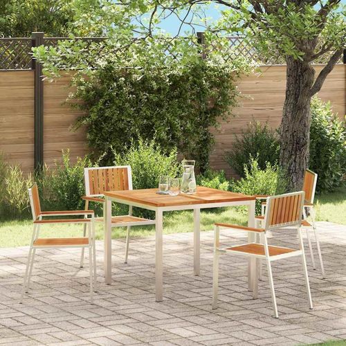 Gartenstuhl 4 pcs Braun 56 x 54,5 x 87cm Massivholz Teak