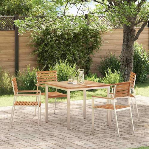 Gartenstuhl 4 pcs Braun 56 x 54,5 x 87cm Massivholz Teak
