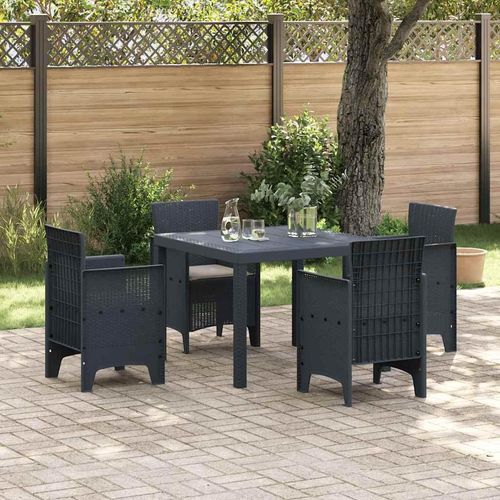 Garten Essgruppe 5 pcs Anthrazit Plastik