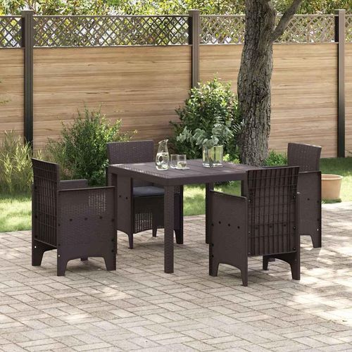 Garten Essgruppe 5 pcs Braun Polypropylen