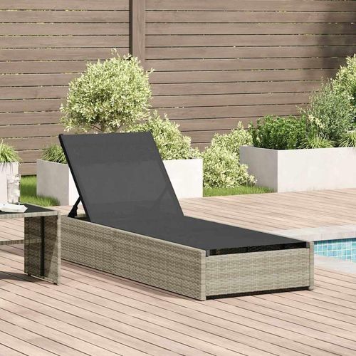 Sonnenliege Beige 60 x 200 x 27 cm aus Poly-Rattan