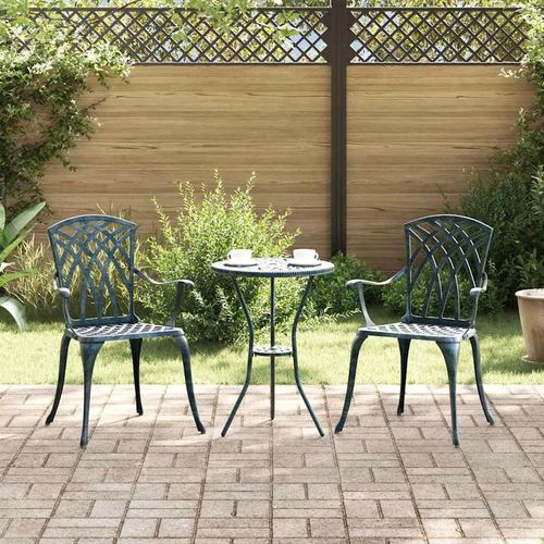 Gartenstuhl 2 pcs Grün 55 x 56,5 x 91cm Aluminium