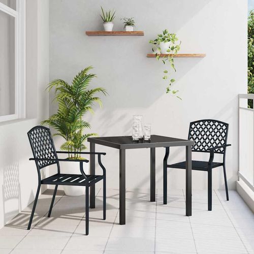 Garten Essgruppe 3 pcs Anthrazit Stahl