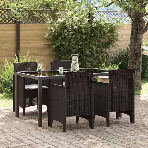 Gartenstuhl 4 pcs Braun 53 x 49 x 85 cm PP