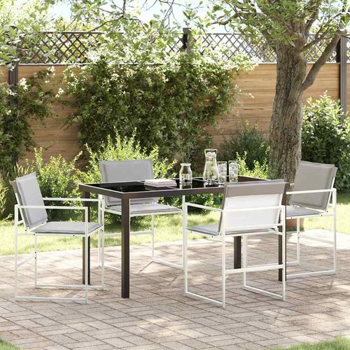 Garten Essgruppe 5 pcs Weiß 140 x 70 x 73 cm